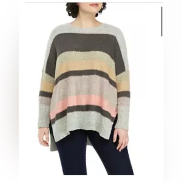 Wonderly Sweaters - WONDERLY Women's Striped Dolman Sleeve Sweater Large
